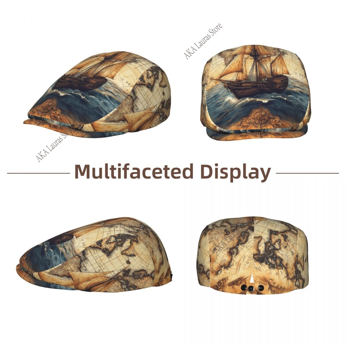 Newsboy Cap Vintage World Map  - Newsboy Cap Ivy review and price