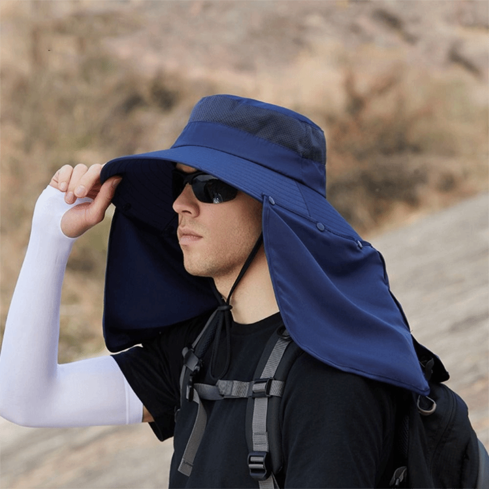 Simple Cloth Men Sun Hat Neck  - Visor Sun Hat review and price