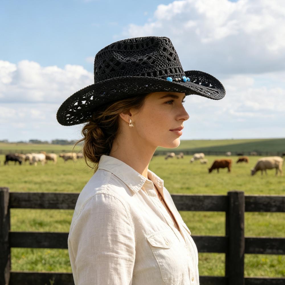 Wide Brim Cowboy Hat Western S - Cowboy Hat Straw review and price