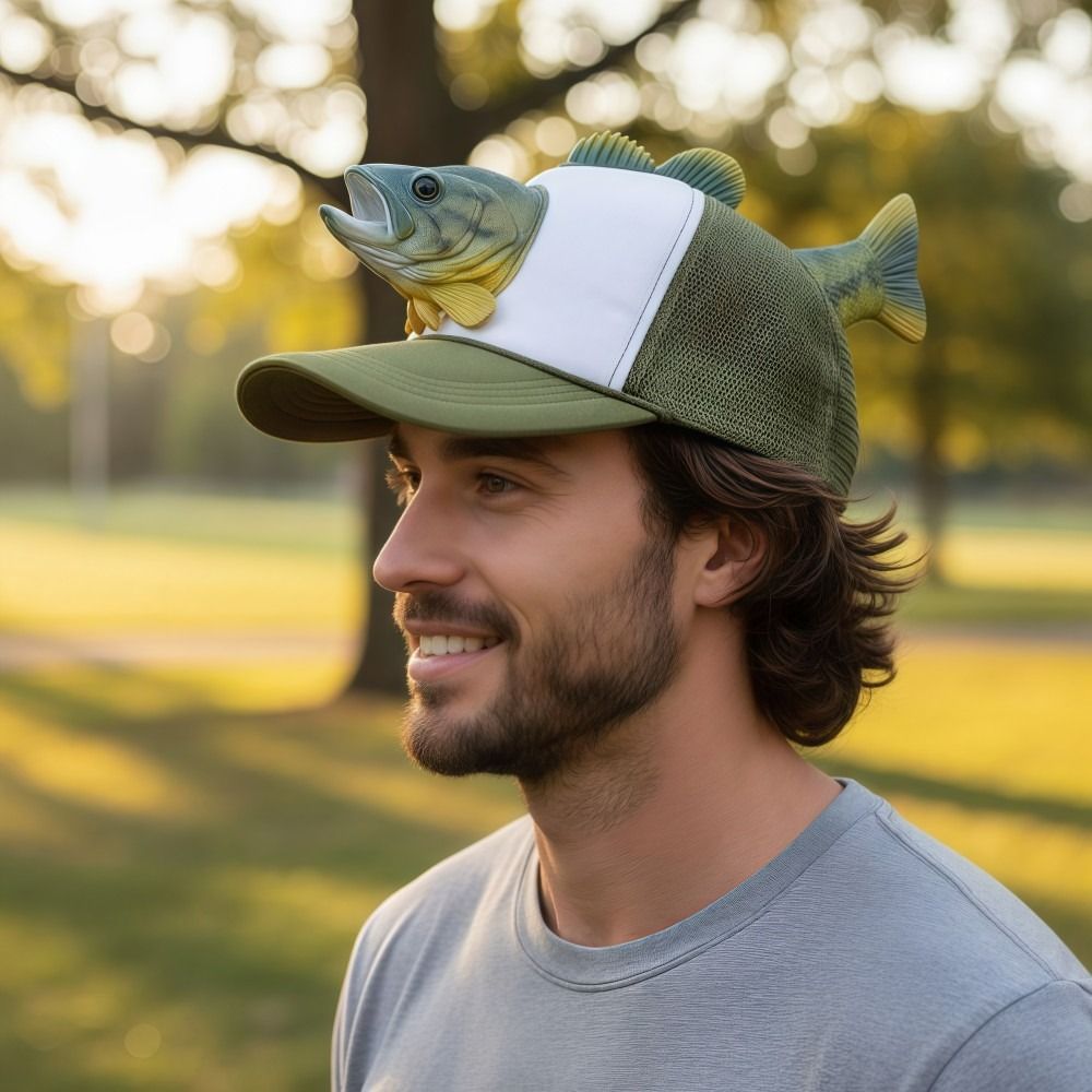 Funny 3D Fish Animal Trucker H - Trucker Cap Mesh review and price