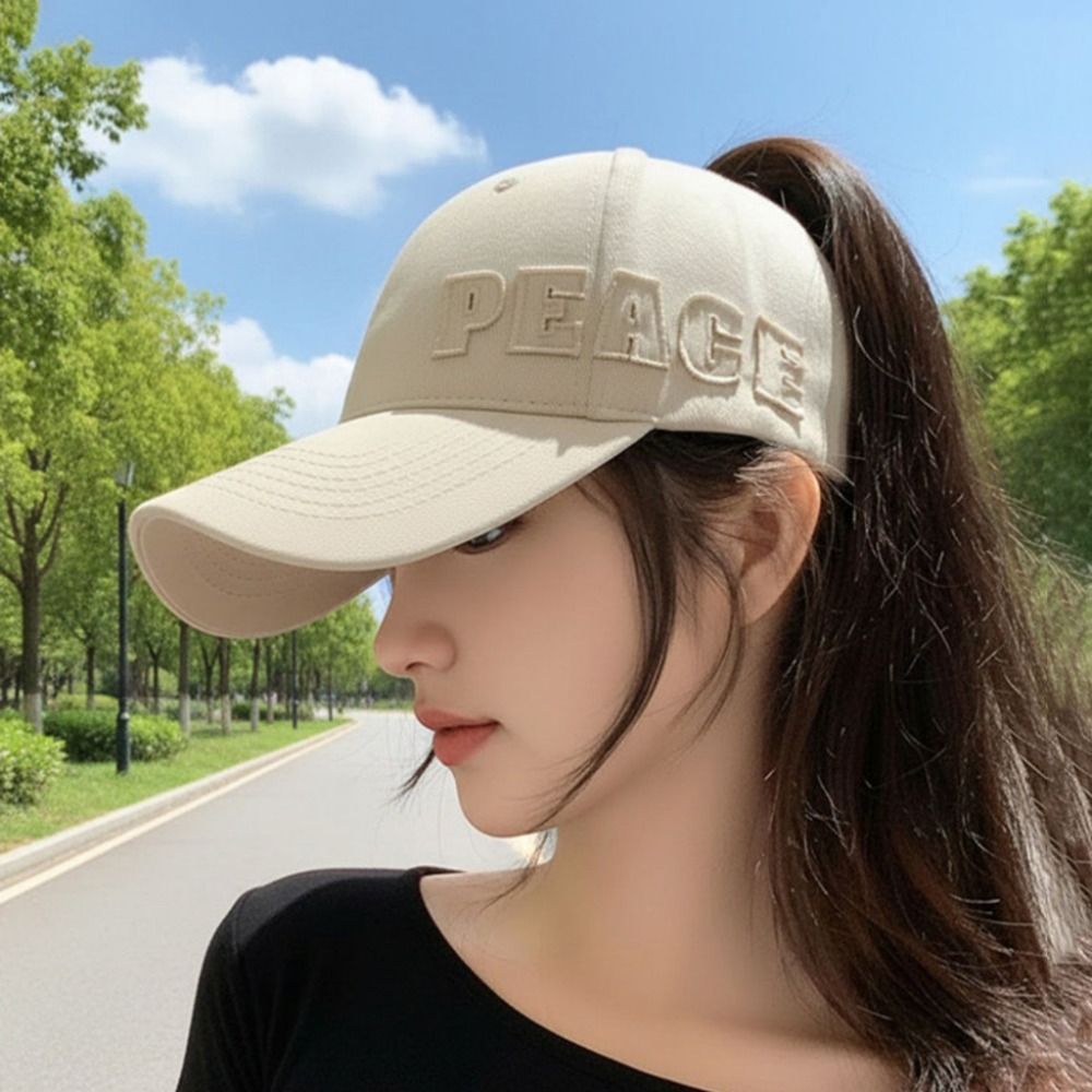 Fashion PEACE Embroidery Ponyt - Baseball Cap Structured review and price